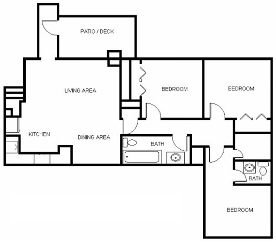 One Bedroom Apartment Floorplan