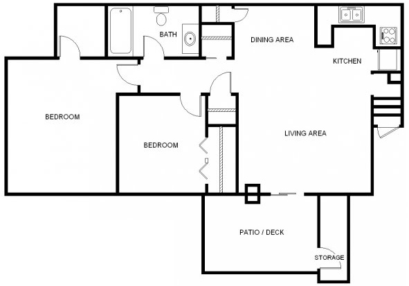 Two Bedroom Apartment Floorplan